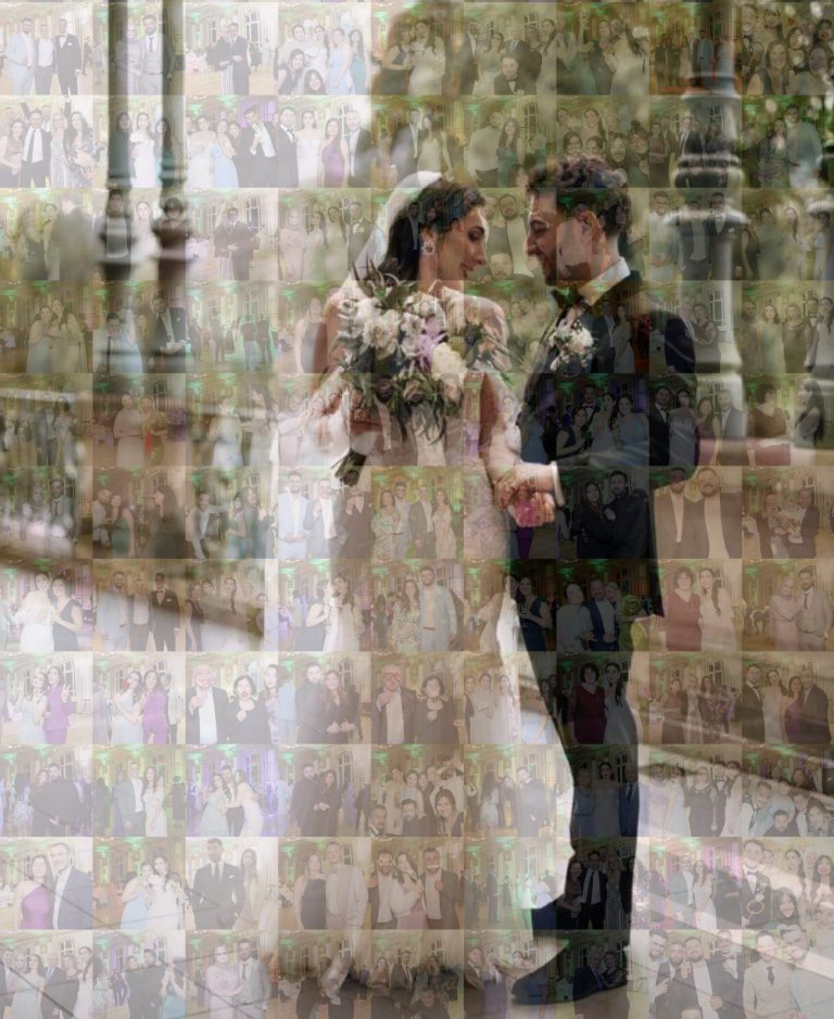 Foto-Mosaik – Hochzeit: Ein Bild aus allen Gästefotos