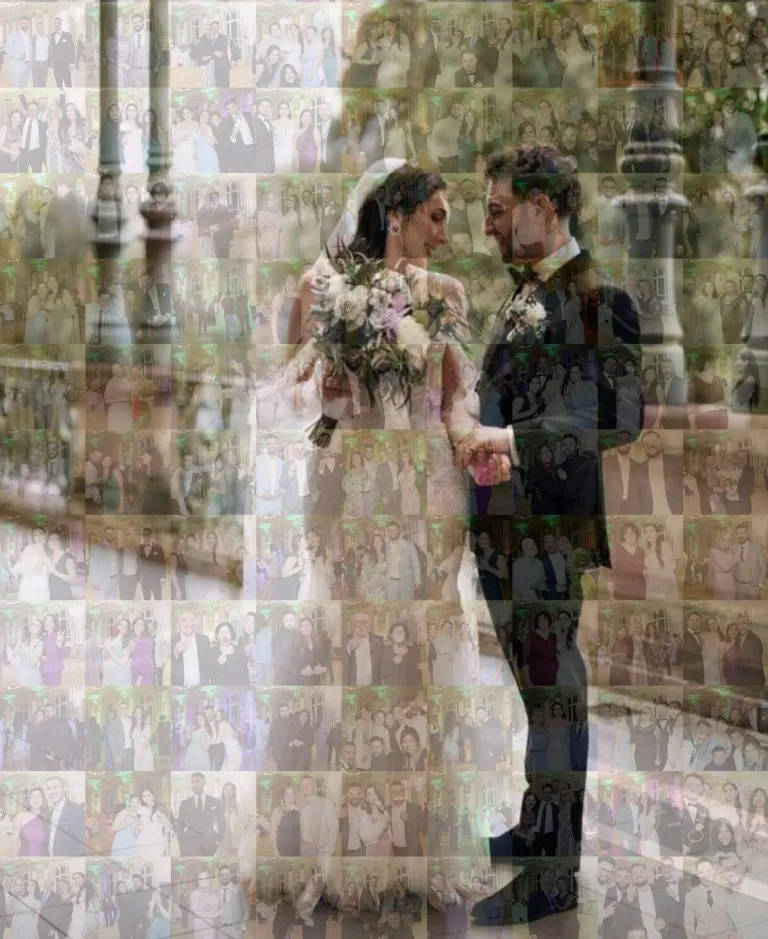 Foto-Mosaik – Hochzeit: Ein Bild aus allen Gästefotos